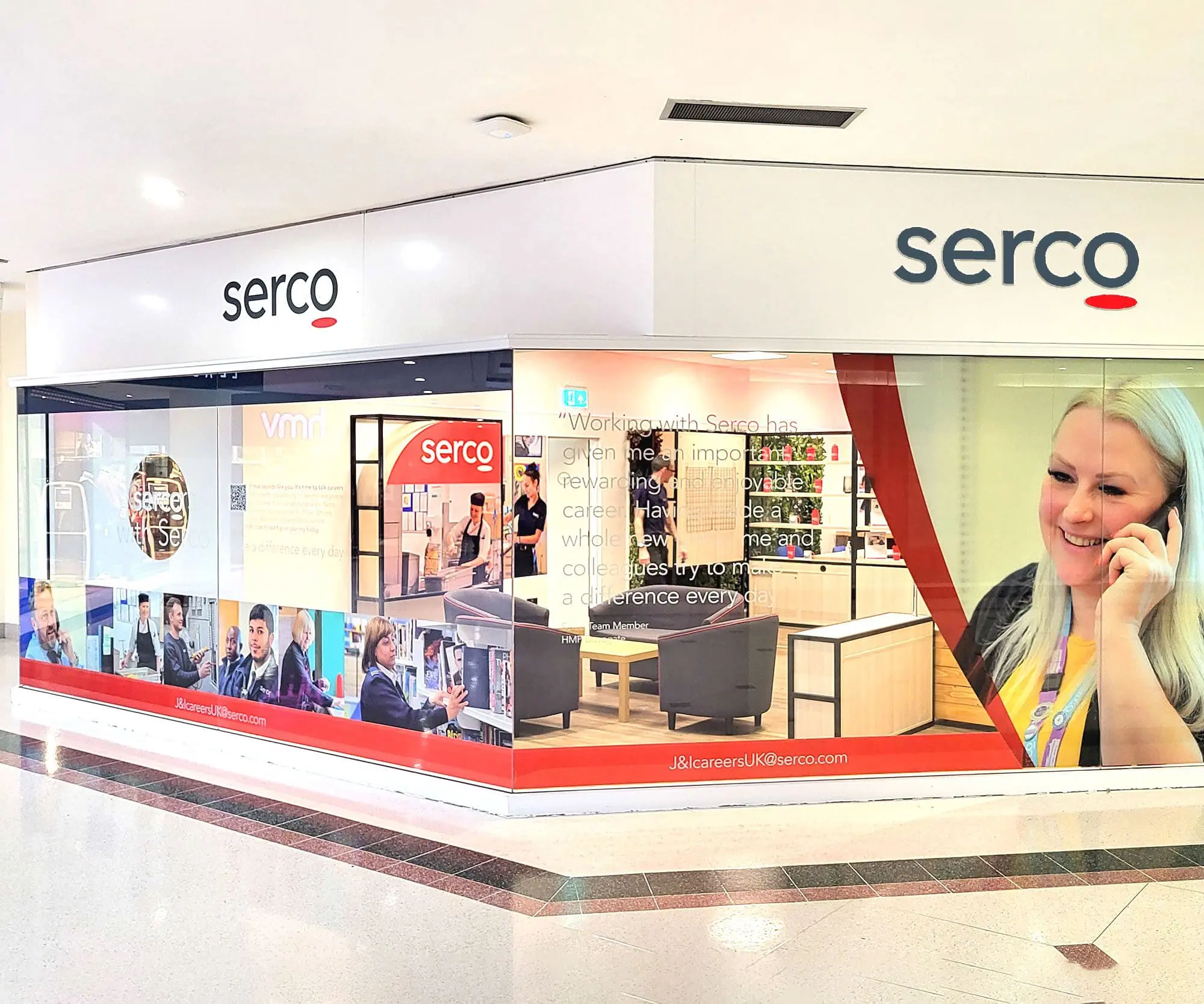Serco pop-up recruitment shop, Stoke