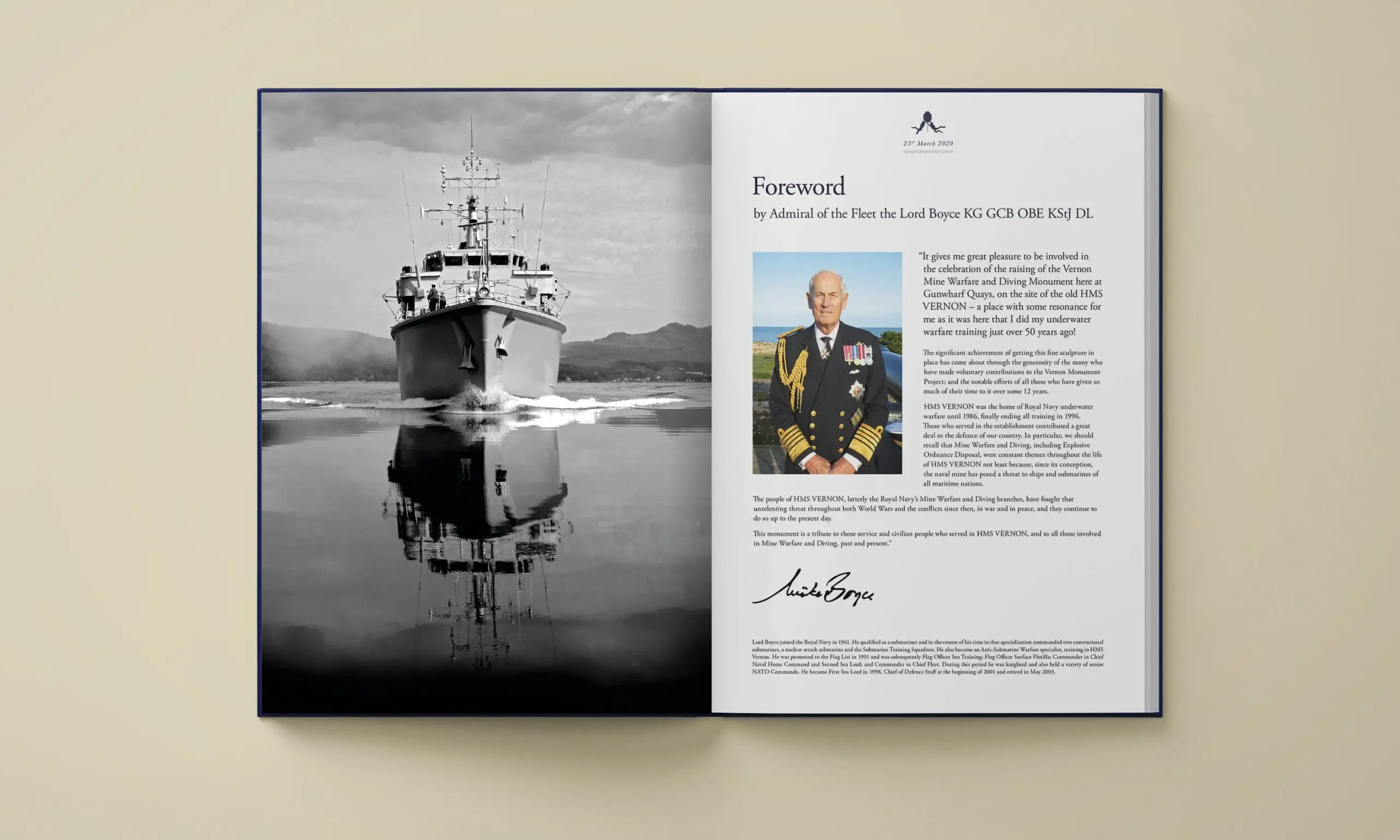 Serco / Royal Navy CASD 50 Years commemorative brochure spread