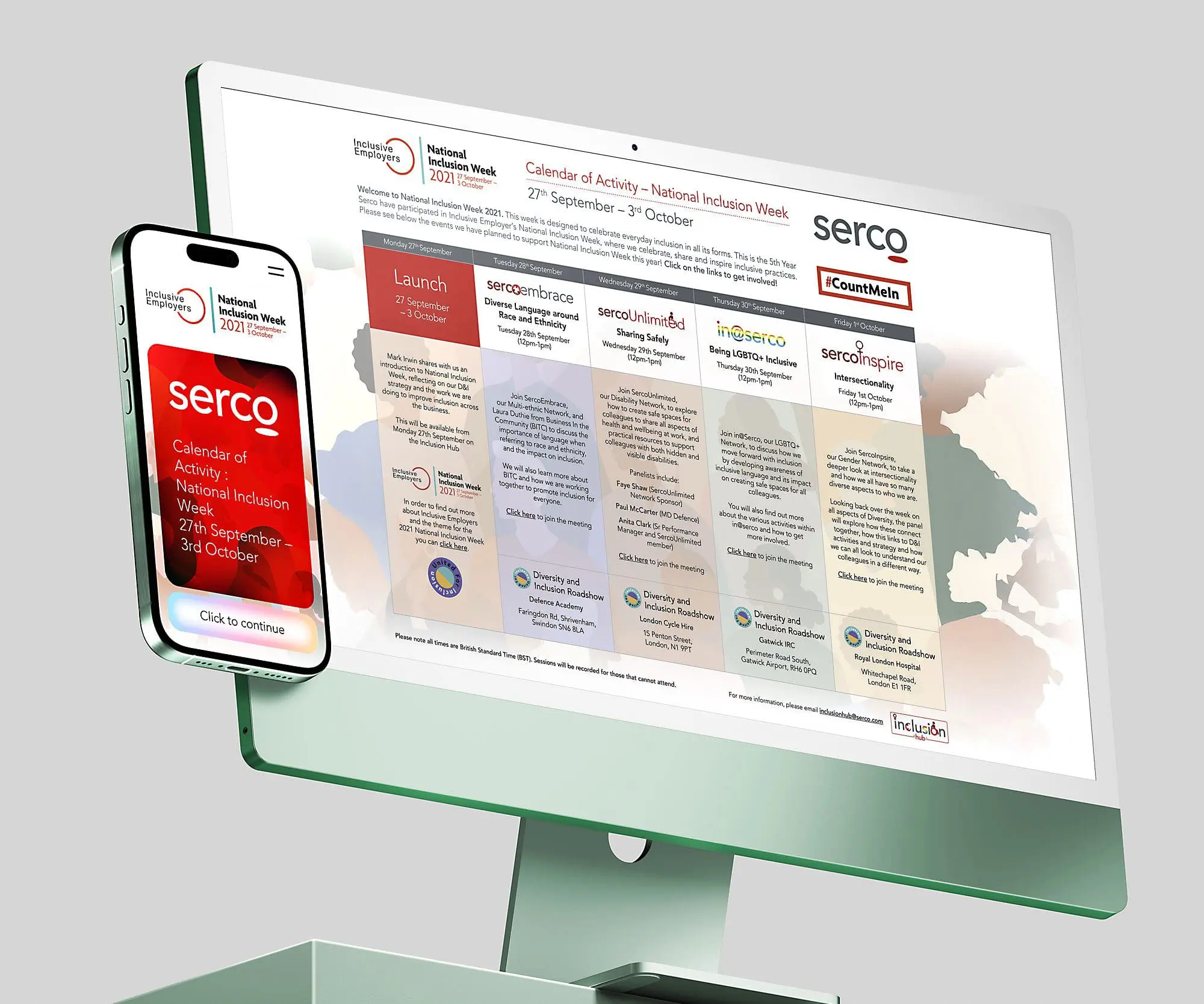 Serco National Inclusion Week digital design