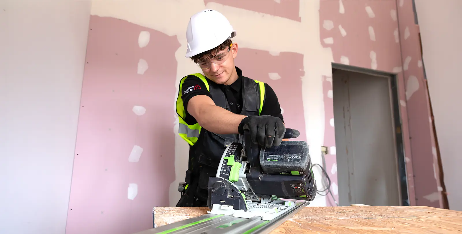 Creative Projects staff member working onsite
