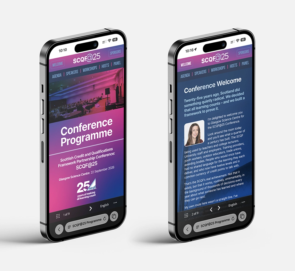 SCQF@25 digital Conference programme