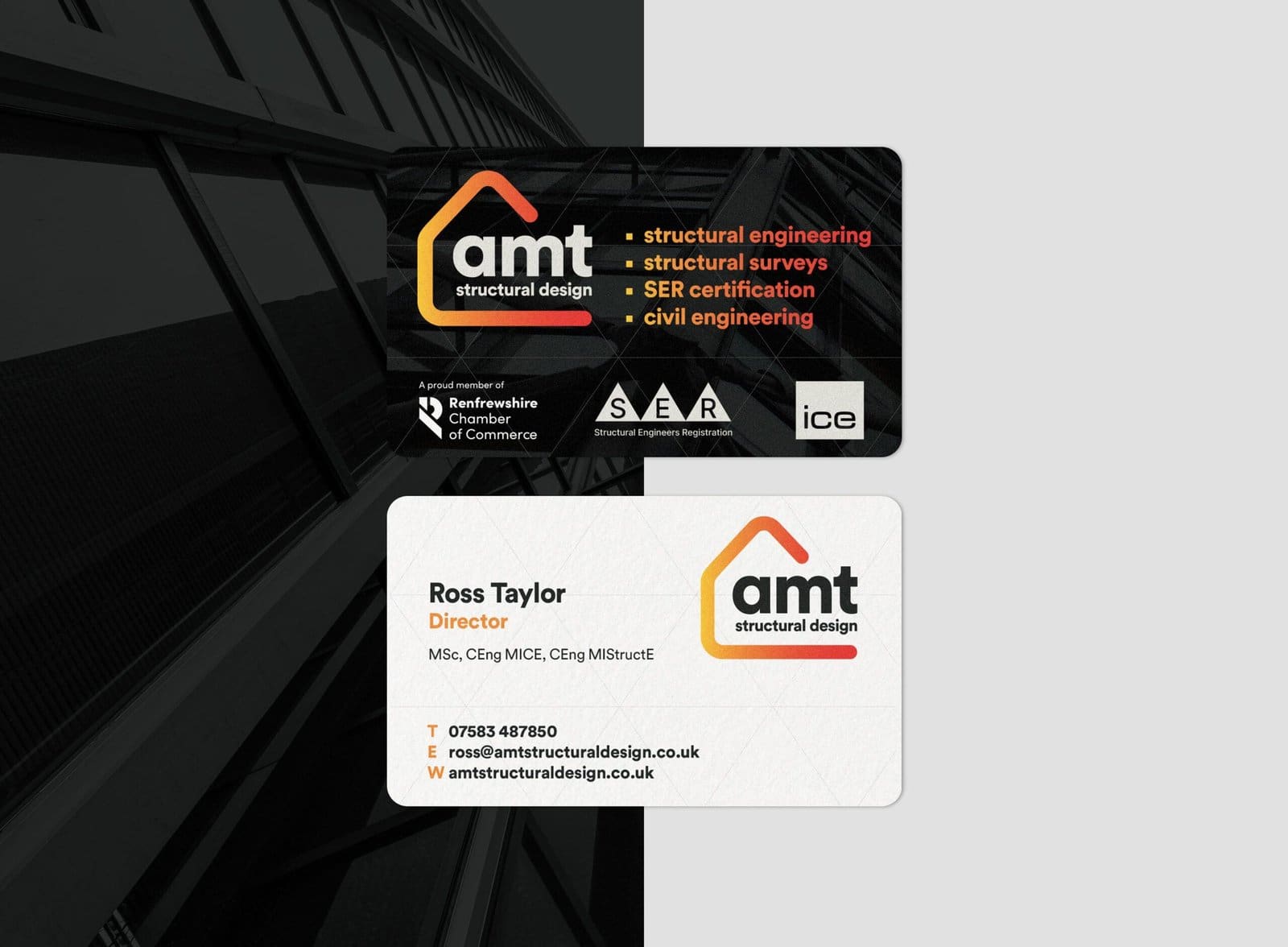 AMT Structural Design stationery suite AMT Structural Design stationery suite