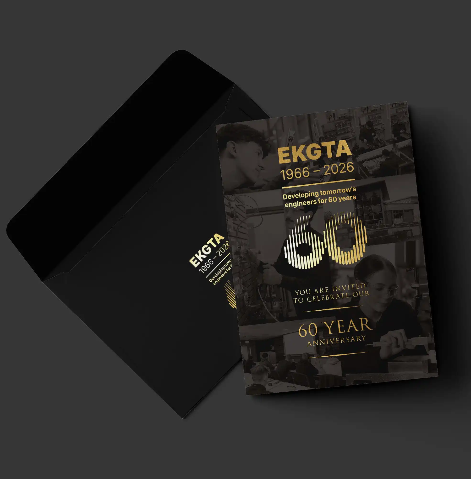 East Kilbride Group Training Association 60 Year Anniversary event invitation design