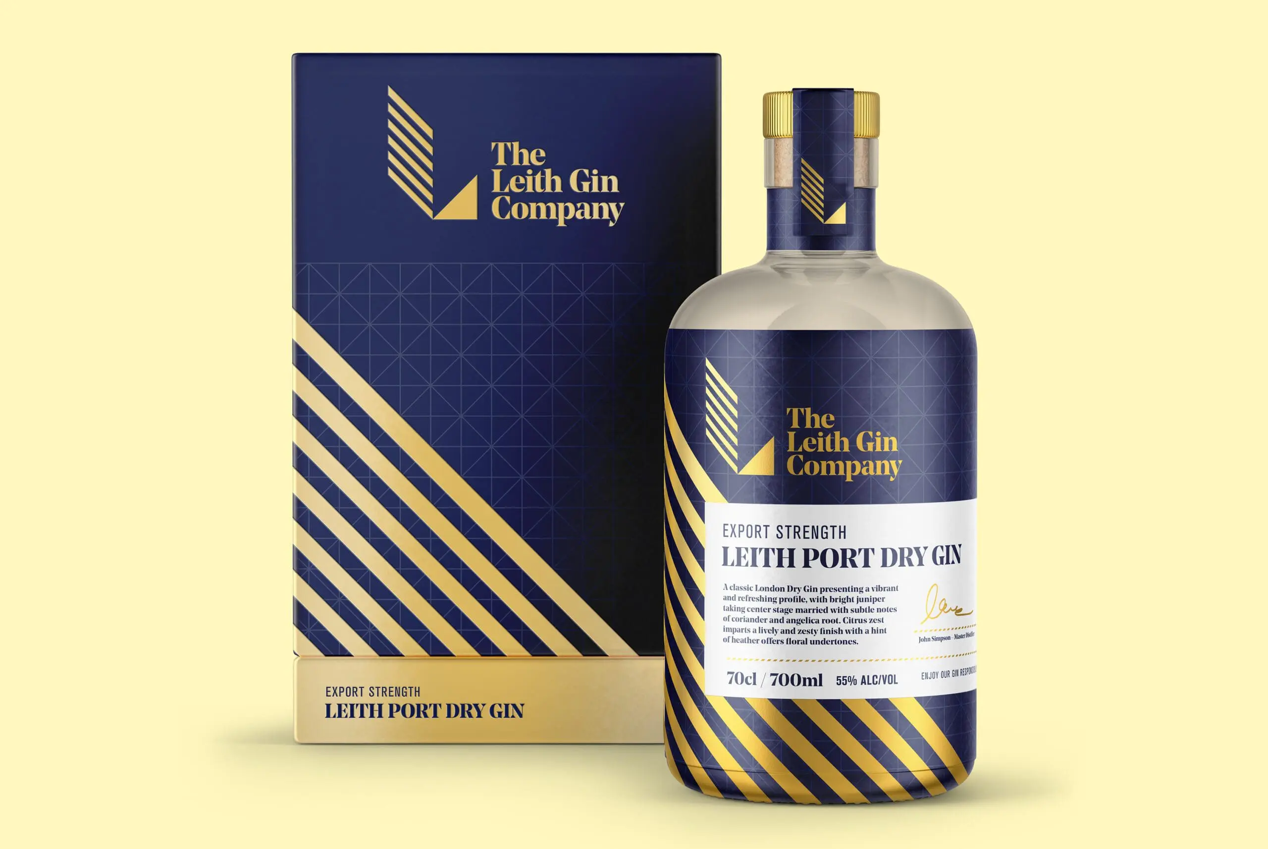 Leith Gin Company branding, packaging and label design Leith Gin Company branding, packaging and label design