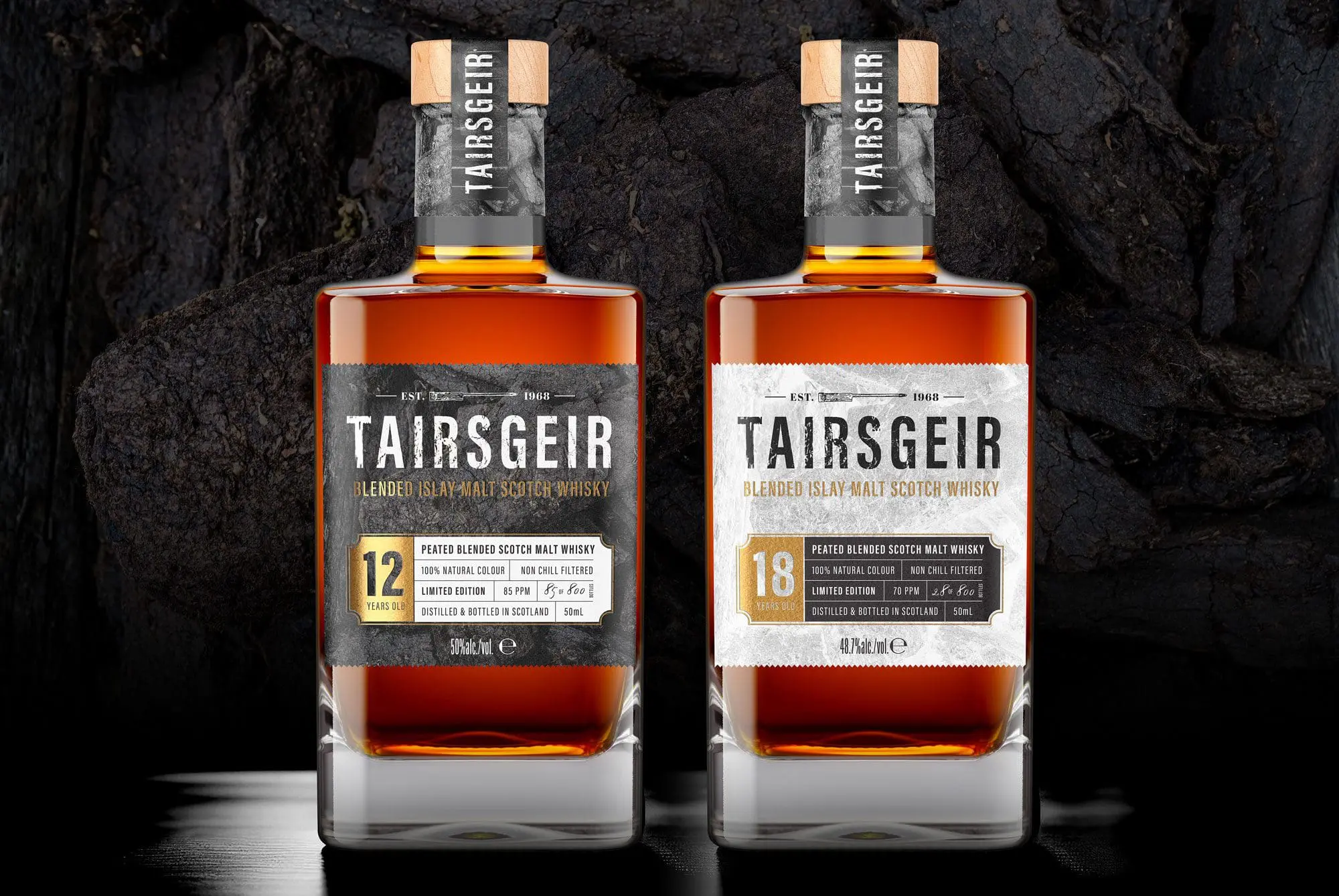 Tairsgeir Blended Malt Scotch Whisky bottle labels Tairsgeir Blended Malt Scotch Whisky bottle labels