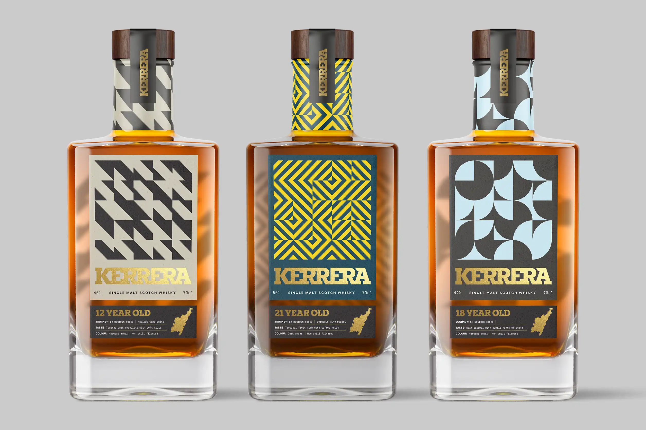 Kerrera Single Malt Scotch Whisky branding and packaging design