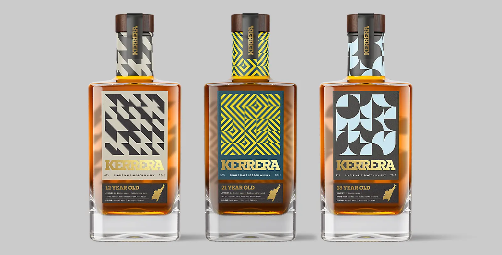 Kerrera Single Malt Scotch Whisky branding and packaging design