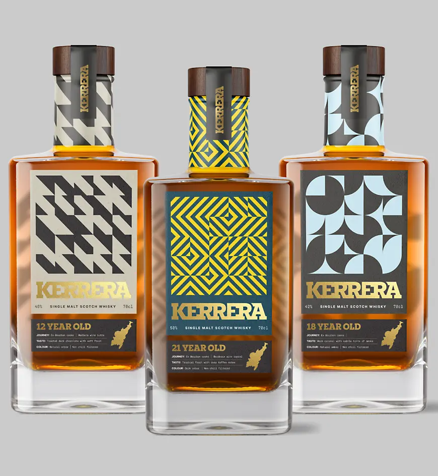 Kerrera Single Malt Scotch Whisky branding and packaging design